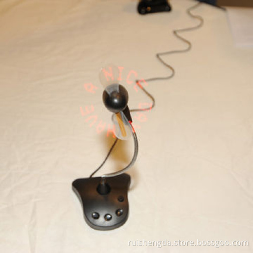 USB Self-program Message Fan, Users Program Message by Pressing Three Buttons, USB Powered